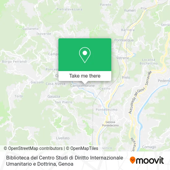 Biblioteca del Centro Studi di Diritto Internazionale Umanitario e Dottrina map