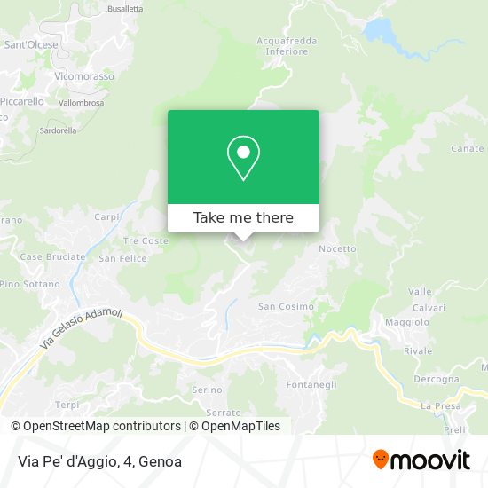 Via Pe' d'Aggio, 4 map