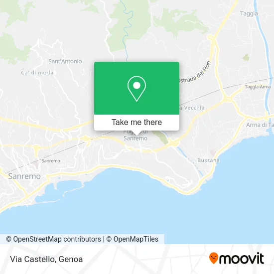 Via Castello map