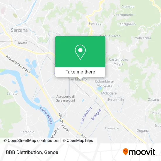 BBB Distribution map