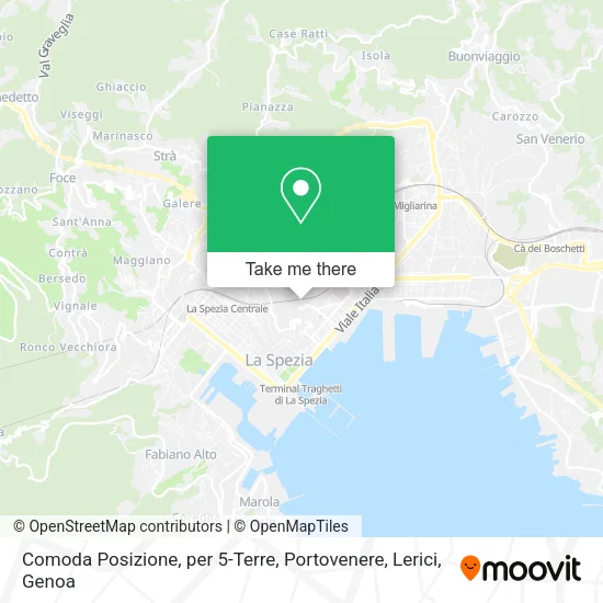 Comoda Posizione, per 5-Terre, Portovenere, Lerici map