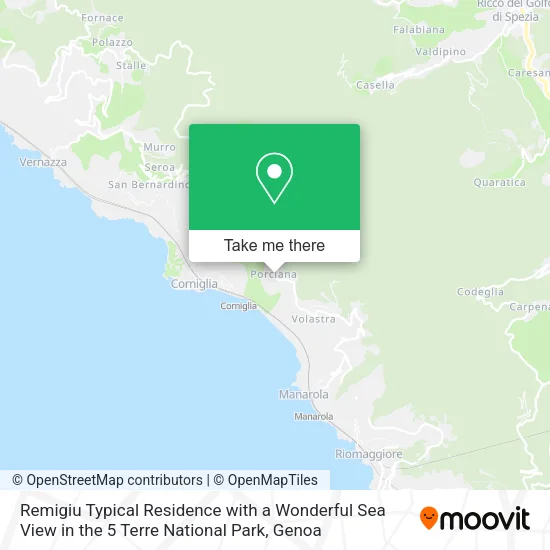 Remigiu Typical Residence with a Wonderful Sea View in the 5 Terre National Park map