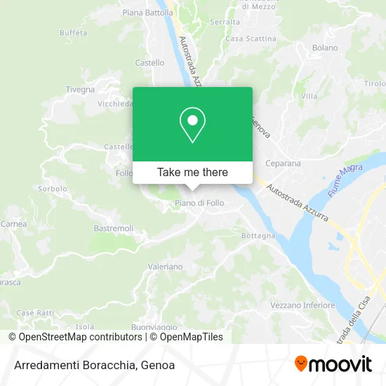 Arredamenti Boracchia map