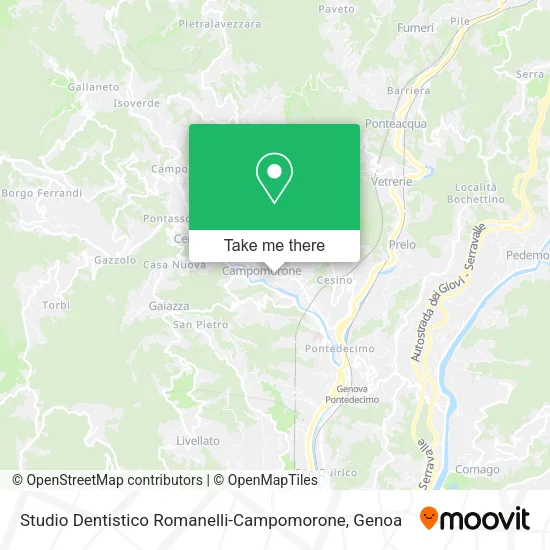 Studio Dentistico Romanelli-Campomorone map