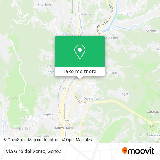 Via Giro del Vento map