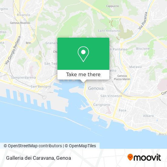 How to get to Galleria dei Caravana in Genova by Bus Train or Subway