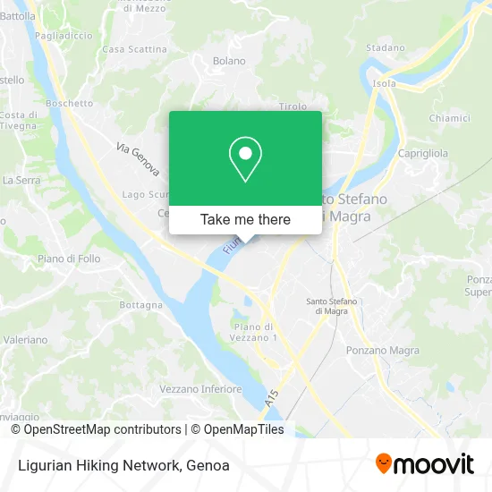 Ligurian Hiking Network map