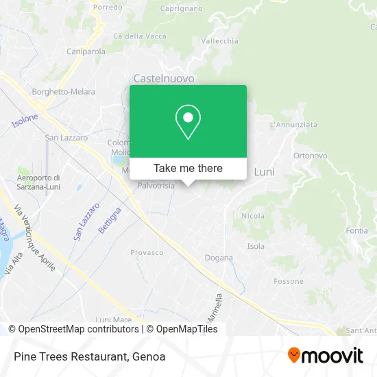 Pine Trees Restaurant map