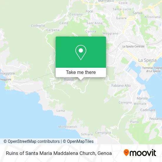 Ruins of Santa Maria Maddalena Church map