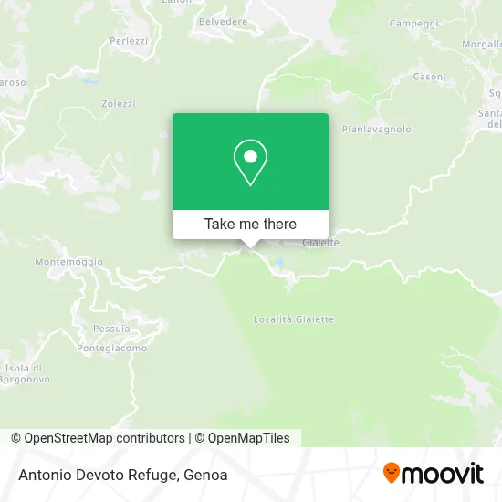 Antonio Devoto Refuge map