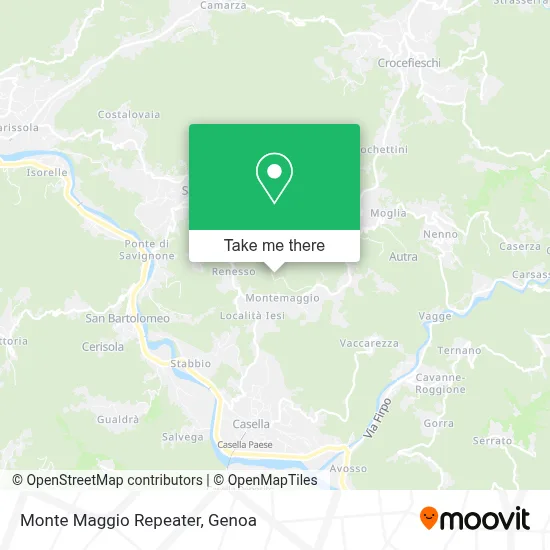 Monte Maggio Repeater map