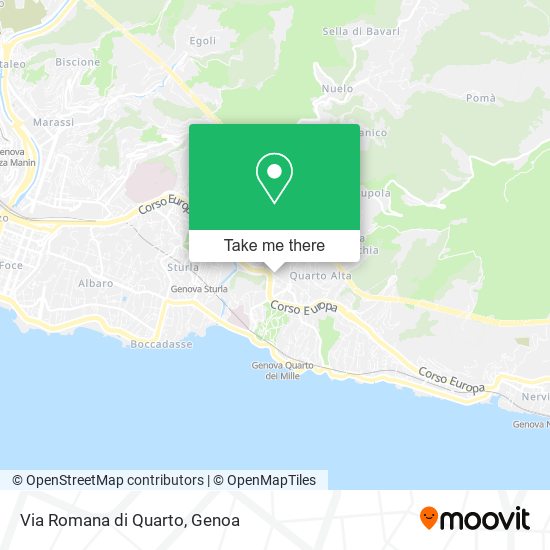 Via Romana di Quarto map