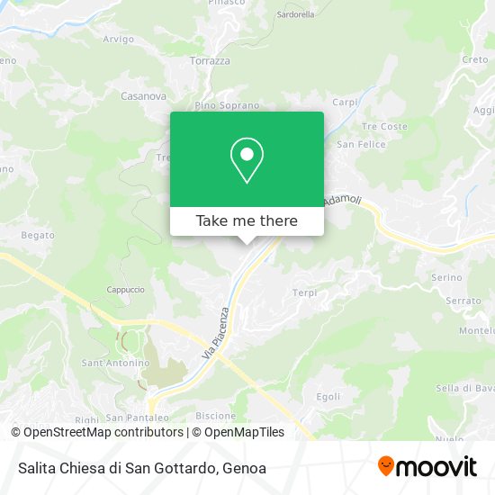 Salita Chiesa di San Gottardo map