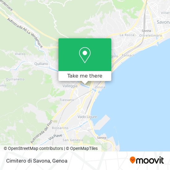 Cimitero di Savona map