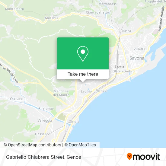 Gabriello Chiabrera Street map