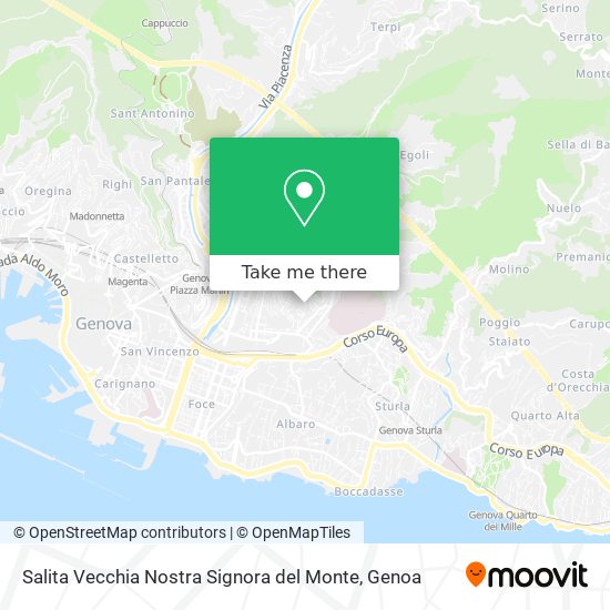 Salita Vecchia Nostra Signora del Monte map