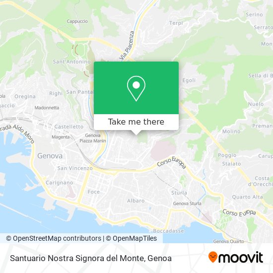 Santuario Nostra Signora del Monte map