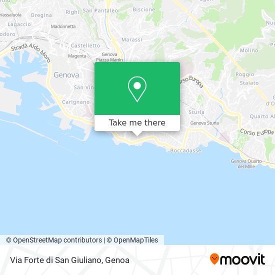 Via Forte di San Giuliano map