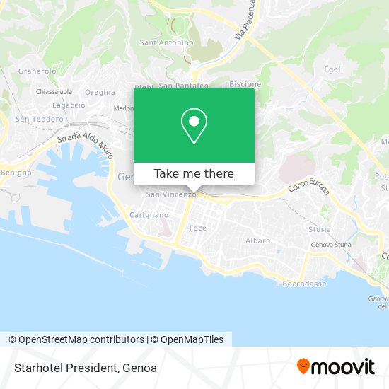 Starhotel President map