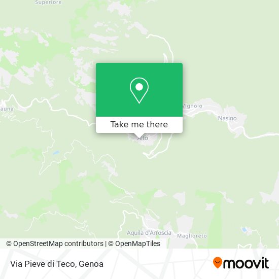 Via Pieve di Teco map