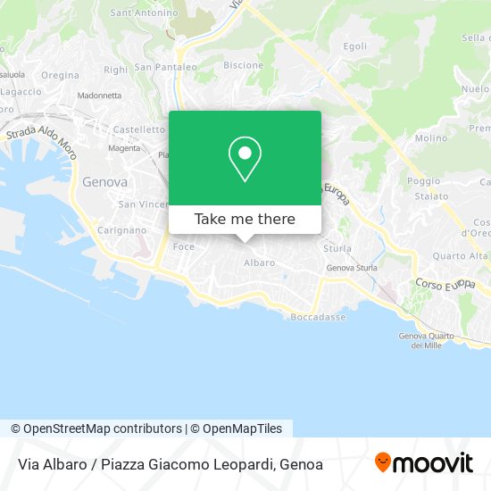 Via Albaro / Piazza Giacomo Leopardi map