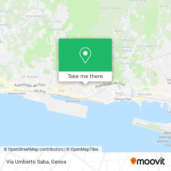Via Umberto Saba map