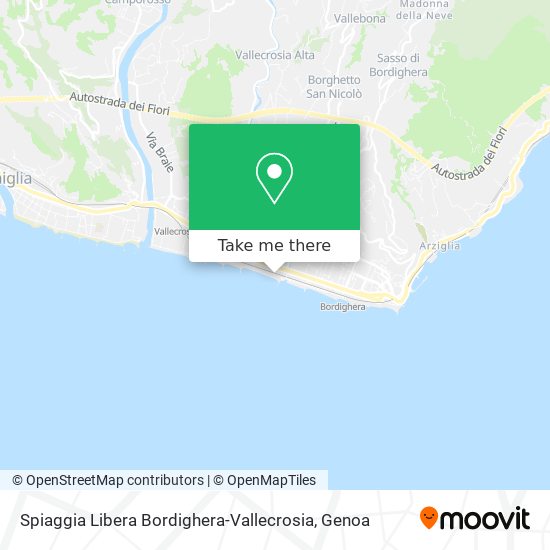 Spiaggia Libera Bordighera-Vallecrosia map