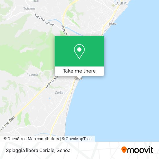 Spiaggia libera Ceriale map