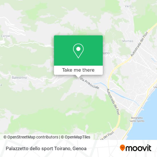 Palazzetto dello sport Toirano map