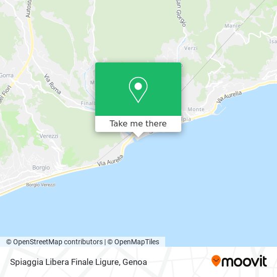Spiaggia Libera Finale Ligure map