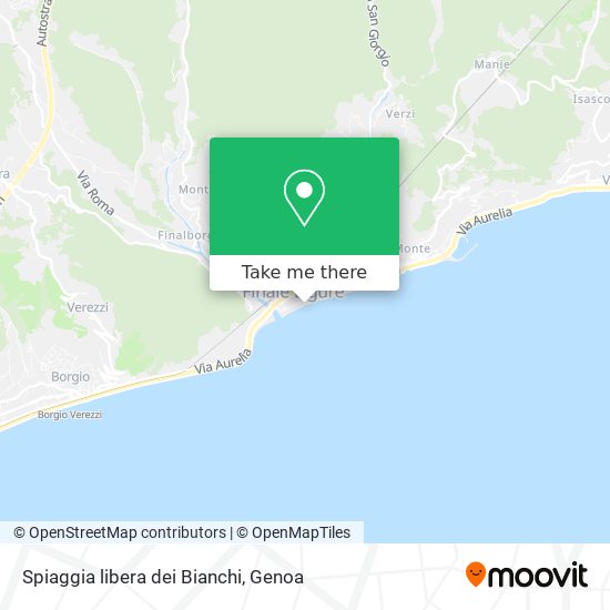 Spiaggia libera dei Bianchi map