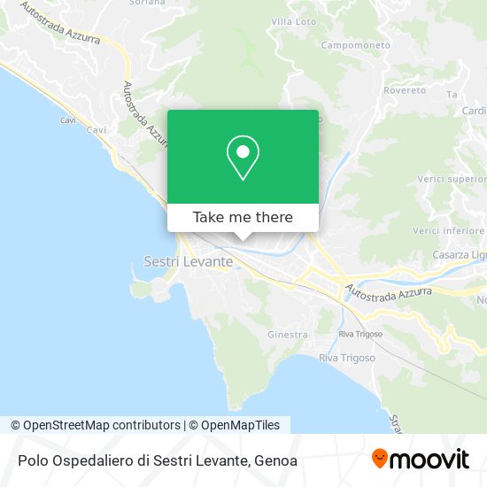 Polo Ospedaliero di Sestri Levante map