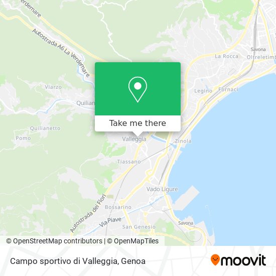 Campo sportivo di Valleggia map