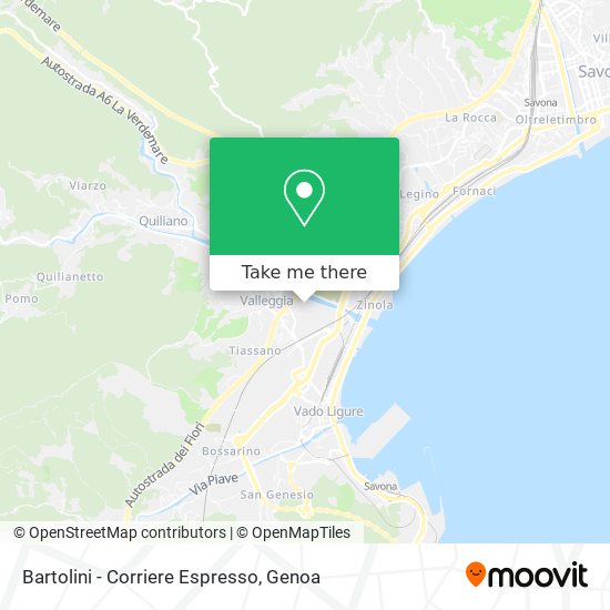 Bartolini - Corriere Espresso map