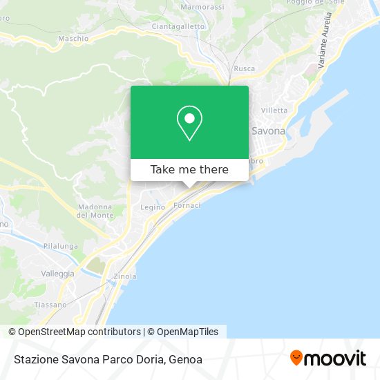 Stazione Savona Parco Doria map