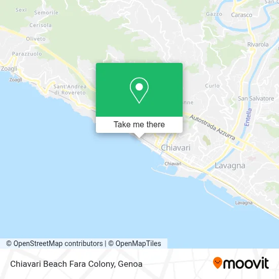 Chiavari Beach Fara Colony map