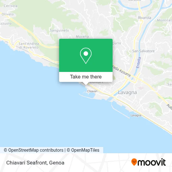 Chiavari Seafront map