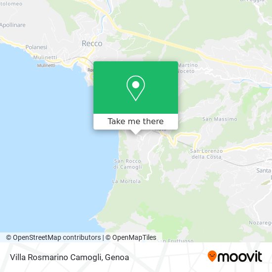 Villa Rosmarino Camogli map