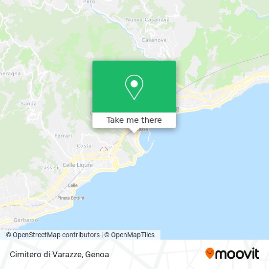 Cimitero di Varazze map