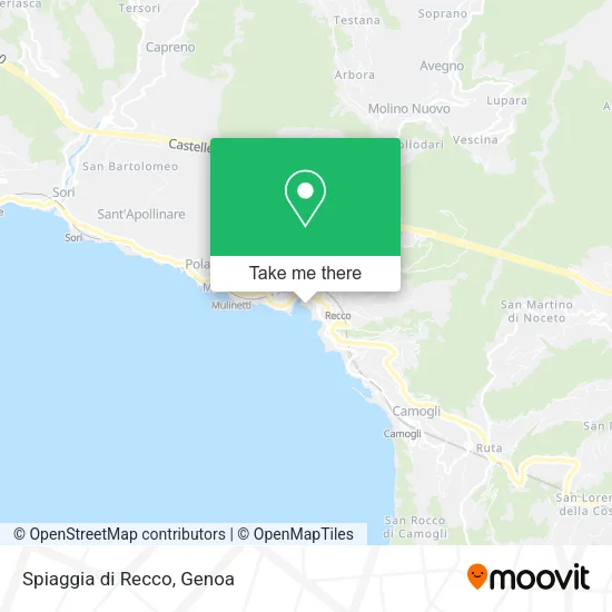 Spiaggia di Recco map