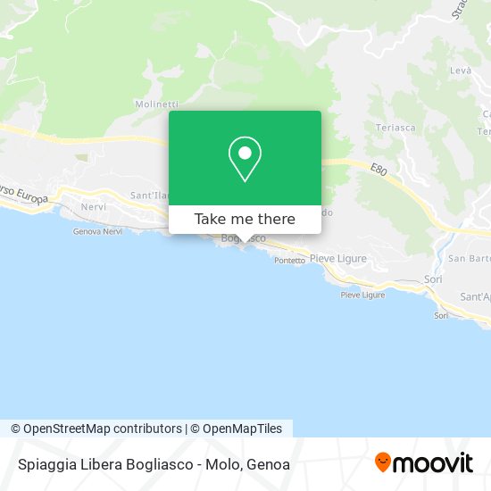 Spiaggia Libera Bogliasco - Molo map