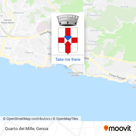Quarto dei Mille map