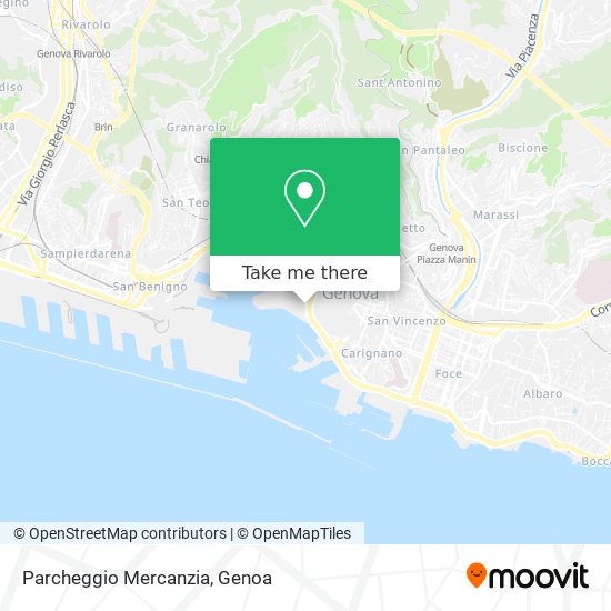 Parcheggio Mercanzia map