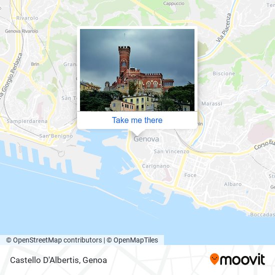 Castello D'Albertis map