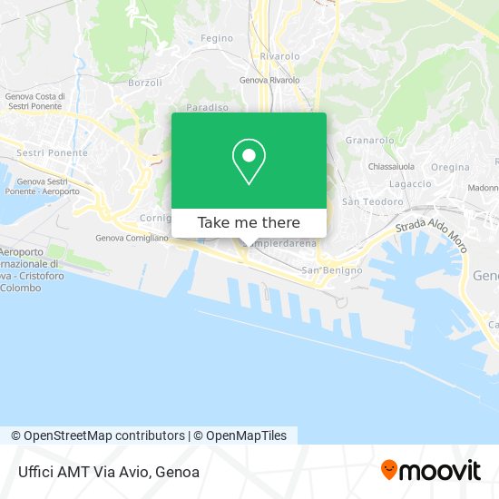Uffici AMT Via Avio map