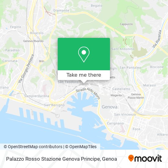 Palazzo Rosso Stazione Genova Principe map