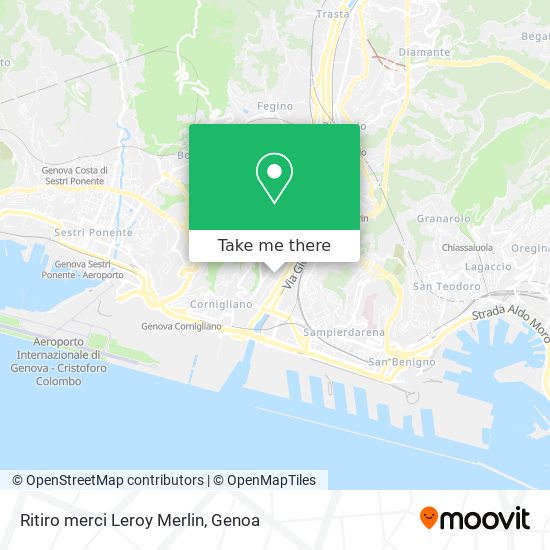 Ritiro merci Leroy Merlin map