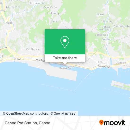 Genoa Pra Station map