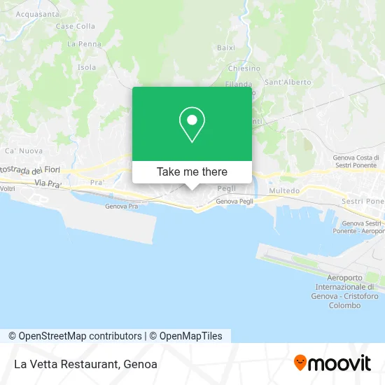 La Vetta Restaurant map