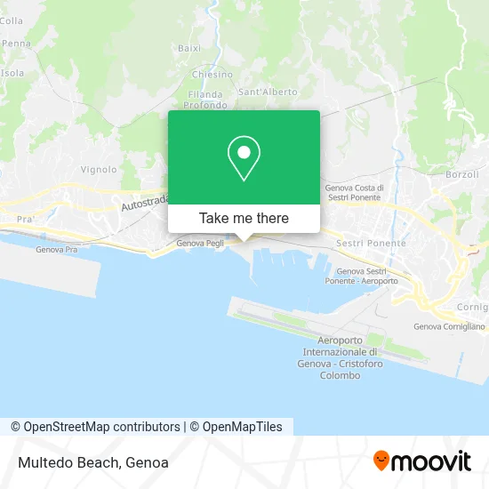 Multedo Beach map